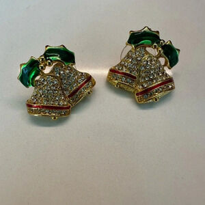 Rhinestone Christmas Bells 🔔 Earrings